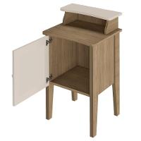 Mesa De Apoio Mdf Sala 43 Cm 4519 Carvalho Off White Arly Carvalho Off White - 6
