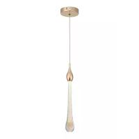 Lustre Pendente Gota Dourado 3w 3000k Bivolt Domum - 1