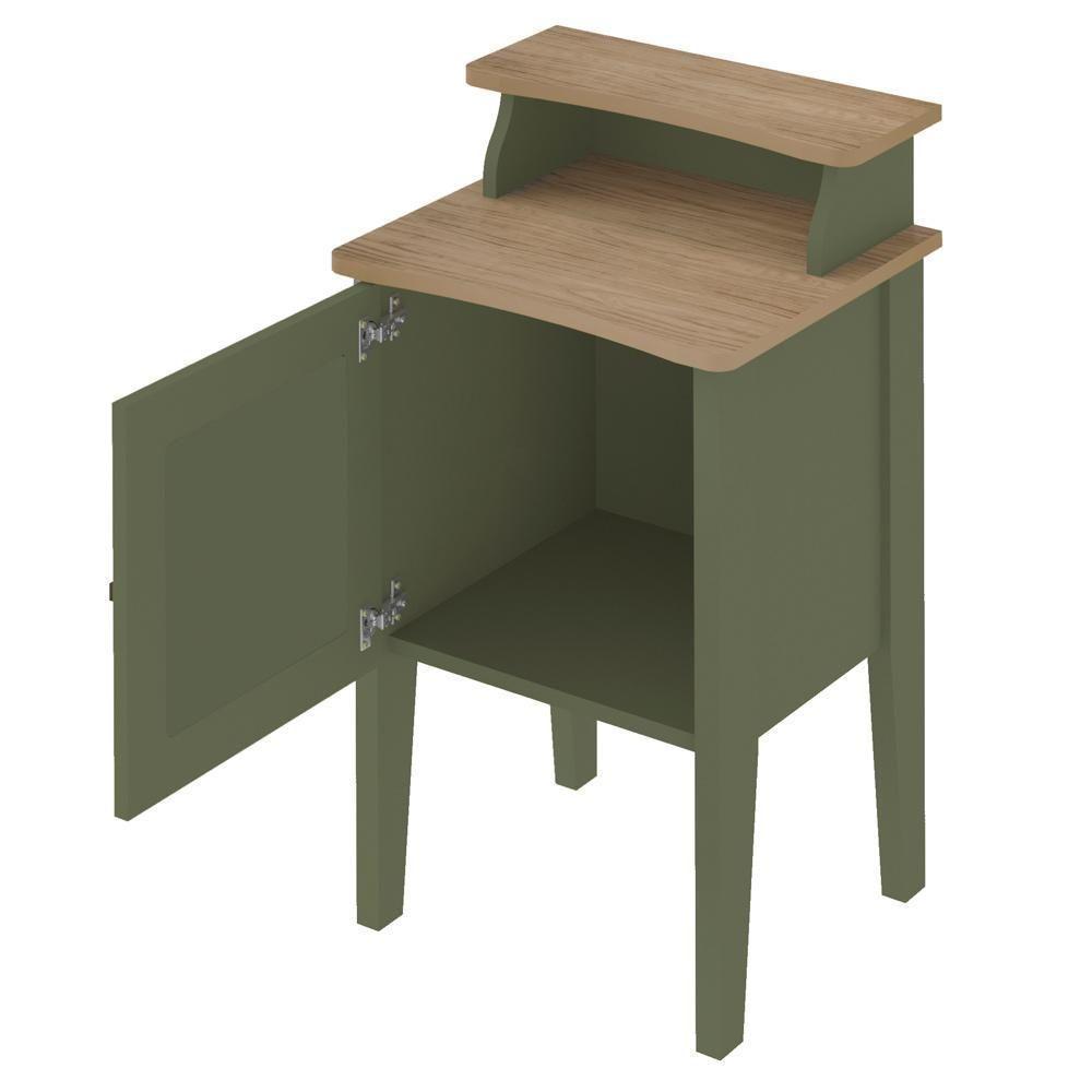 Mesa De Apoio Mdf Sala 43 Cm 4533 Menta Carvalho Arly Menta Carvalho - 6