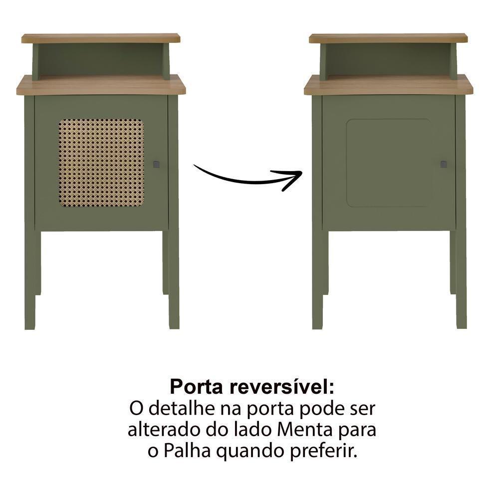 Mesa De Apoio Mdf Sala 43 Cm 4533 Menta Carvalho Arly Menta Carvalho - 7