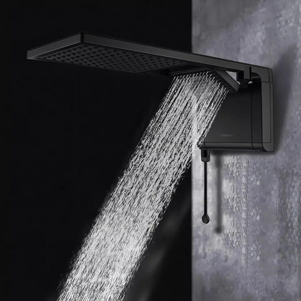 Chuveiro Acqua Duo Preto Fosco 7800w Lorenzetti 220V - 4
