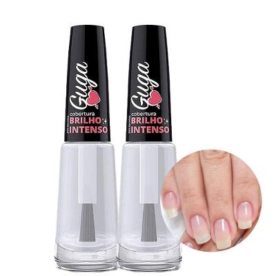 Kit 2 Base De Esmalte De Unha Brilho Intenso 110 Guga 8ml