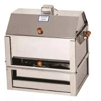 Churrasqueira Inox Apartamento Sem Fumaça Portátil 1 Grelha 2 Espetos 50x41x84 - 4