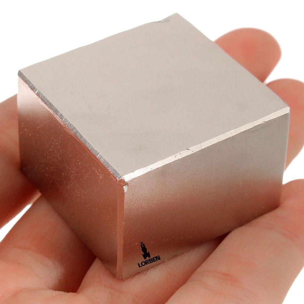 Ímã De Neodímio N52 Lorben Bloco 5x5x2,5cm Trava Super Forte - 5