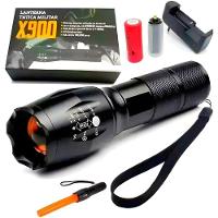Lanterna Tática X900 Militar Profissional Recarregável Usb Super Potente Zoom Led E Sinalizador - 1