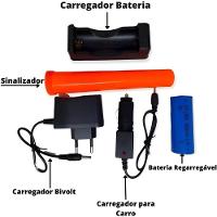 Lanterna Tática X900 Militar Profissional Recarregável Usb Super Potente Zoom Led E Sinalizador - 2