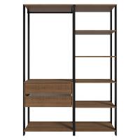 Guarda-roupa Closet Modulado Valencia 2 Gavetas 129cm Rustic/Preto Madesa Xa - 3