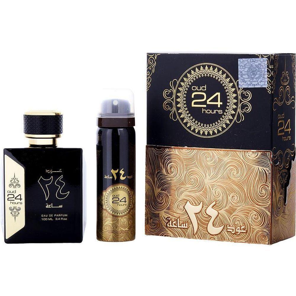 Perfume Unisex Ard Al Zaafaran Oud 24 Hours Edp Spray 100 Ml&deodorante 50 - 1