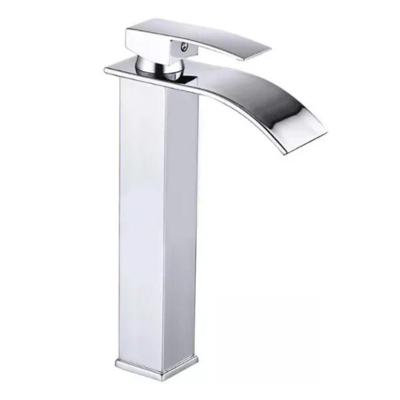 Torneira Gourmet Monocomando Para Banheiro De Bancada Cascata Cromada Bica Alta Domum