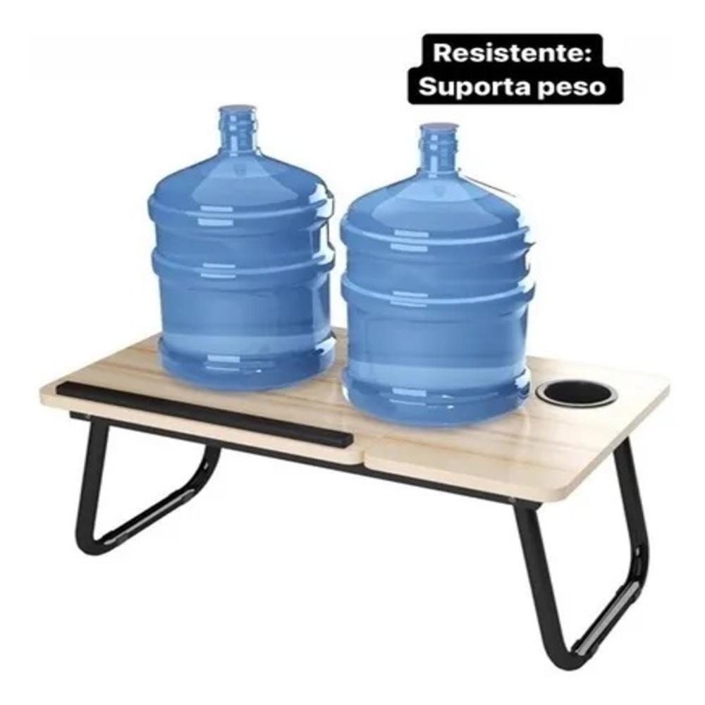 Suporte Para Notebook Mesa Em Madeira Cama Ajustavel Multifuncional Sofa Apoio Home Office Dobravel Rosa - 5