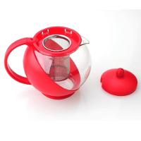 Bule Cha Cafe Com Infusor Chaleira De Vidro 1250ml Cafeteira Inox Jarra Suco Filtro Coador Grande - 5