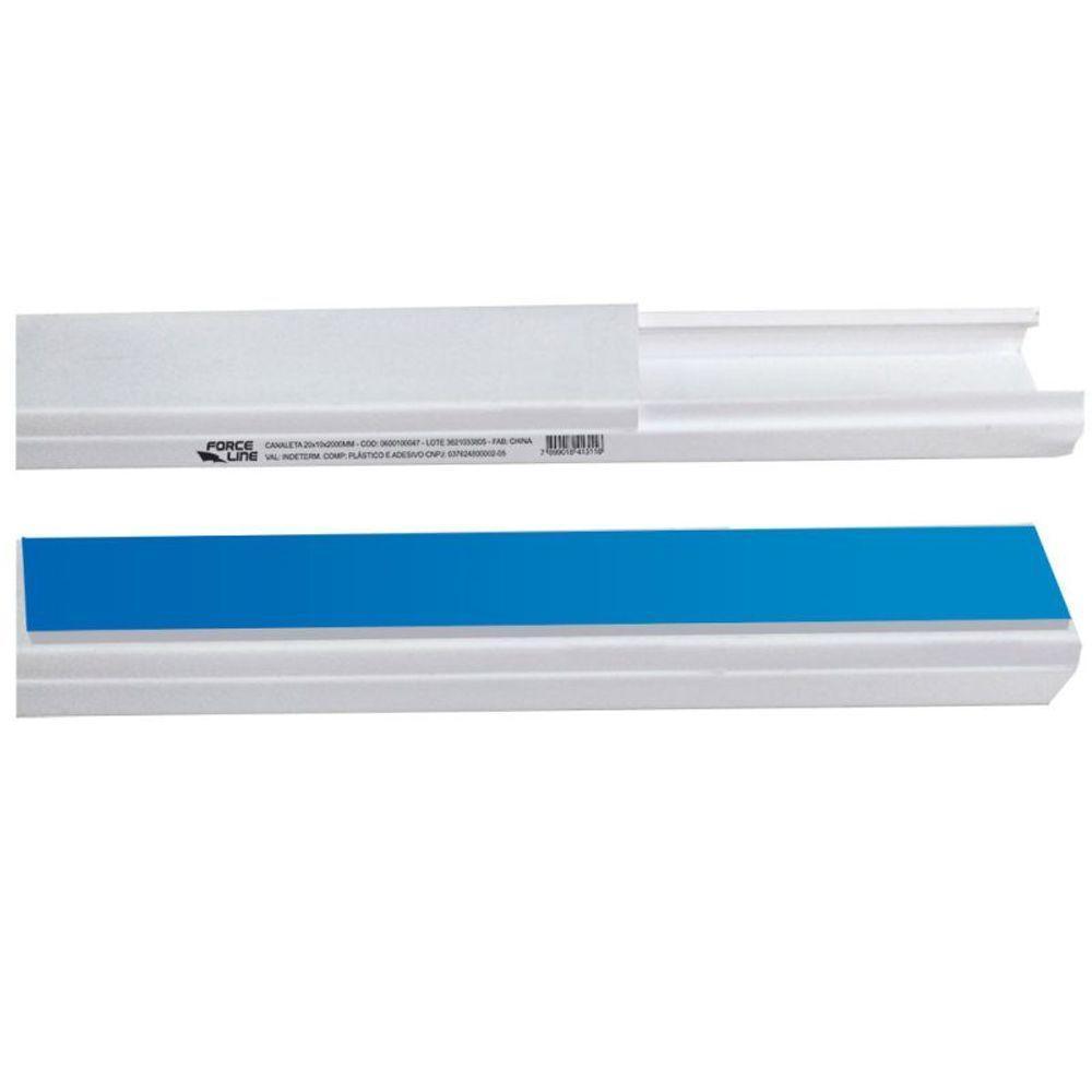 Canaleta Com Adesivo De 2 Metros Branco Forceline - 1