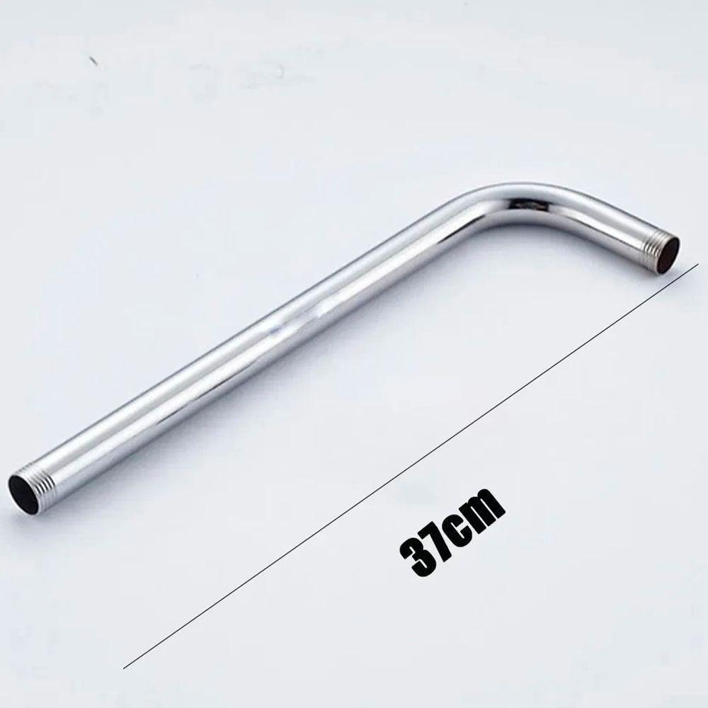 Ducha Chuveiro Aço Cromado 20x20 Slim Suporte Redondo Banheiro Piscina Area Externa Varanda - 5