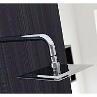 Ducha Chuveiro Aço Cromado 20x20 Slim Suporte Redondo Banheiro Piscina Area Externa Varanda - 2