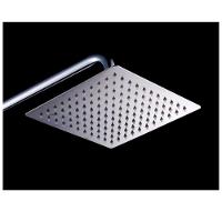 Ducha Chuveiro Aço Cromado 20x20 Slim Suporte Redondo Banheiro Piscina Area Externa Varanda - 6