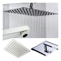 Ducha Chuveiro 20x20 Slim Inox Com Braço 36 Cm - 2