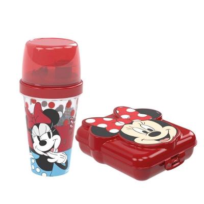 Kit Lancheira Minnie Disney Shakeira 320ml E Sanduicheira - Plasútil