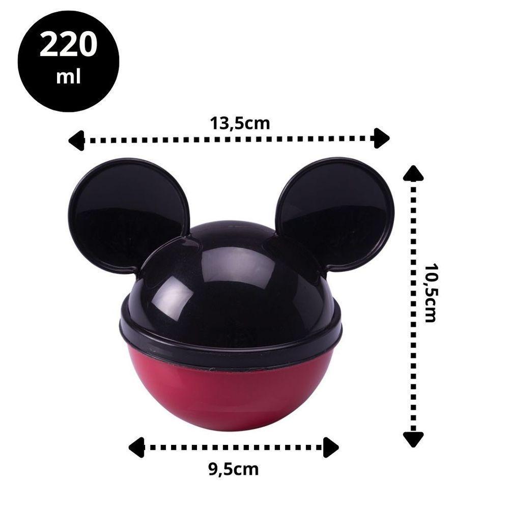 Kit 4 Porta Objetos Lembrancinha Aniversário Mickey 220ml - Plasútil - 4