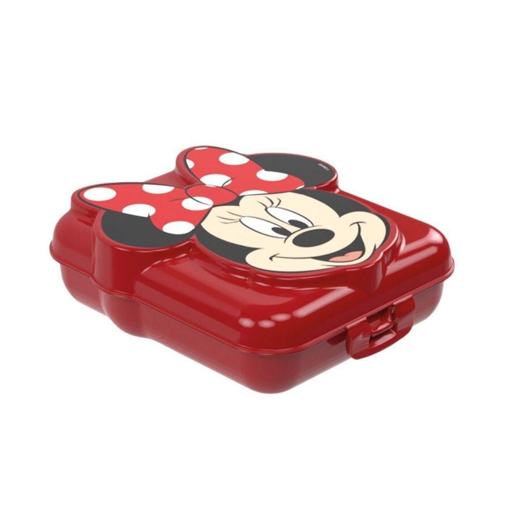 Kit Lanche Minnie Disney Copo Tampa E Canudo 500ml E Sanduicheira - Plasútil - 4