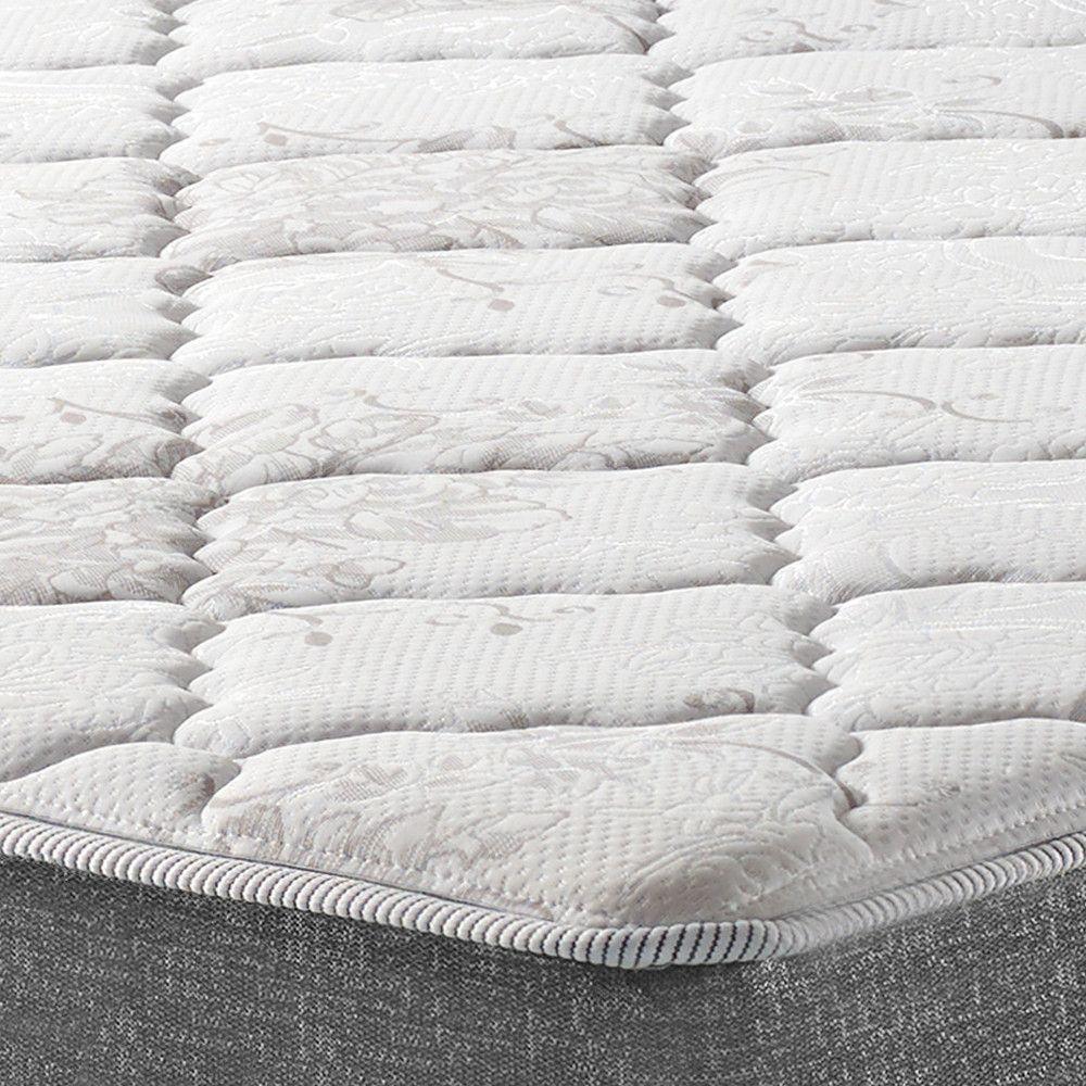 Cama Box Com Baú Casal Preto + Colchão Molas Ensacadas Miami Cinza Com Preto - 5