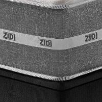 Cama Box Com Baú Casal Preto + Colchão Molas Ensacadas Miami Cinza Com Preto