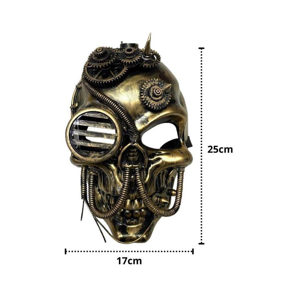 Máscara Caveira Esqueleto Steampunk - 1 Unidade - 2