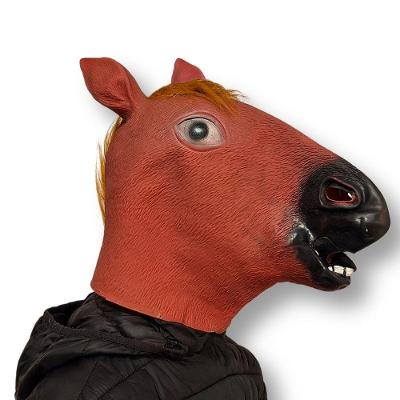Máscara Cabeça De Cavalo Marrom Claro