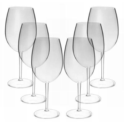 Taça De Vinho Acrílico Transparente Roma Curves 600ml - 6 Un