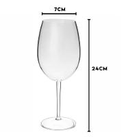 Taça De Vinho Acrílico Transparente Roma Curves 600ml - 6 Un - 2