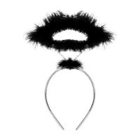 Tiara De Anjo Com Auréola Preta Para Fantasias - 1
