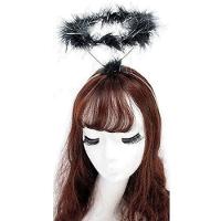 Tiara De Anjo Com Auréola Preta Para Fantasias - 2