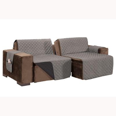 Protetor De Sofá Assento 1,80m Retrátil Mr100% Poliéster - Cinza/preto