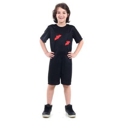 Fantasia Morcego Infantil Colorido Halloween Morceguinhos Tamanho M