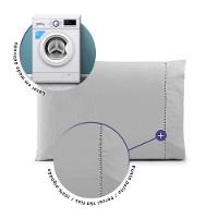 Fronha Avulsa 70cm X 50cm 1 Peça Paris Percal 150 Fios 100% Algodão - Cinza - 2