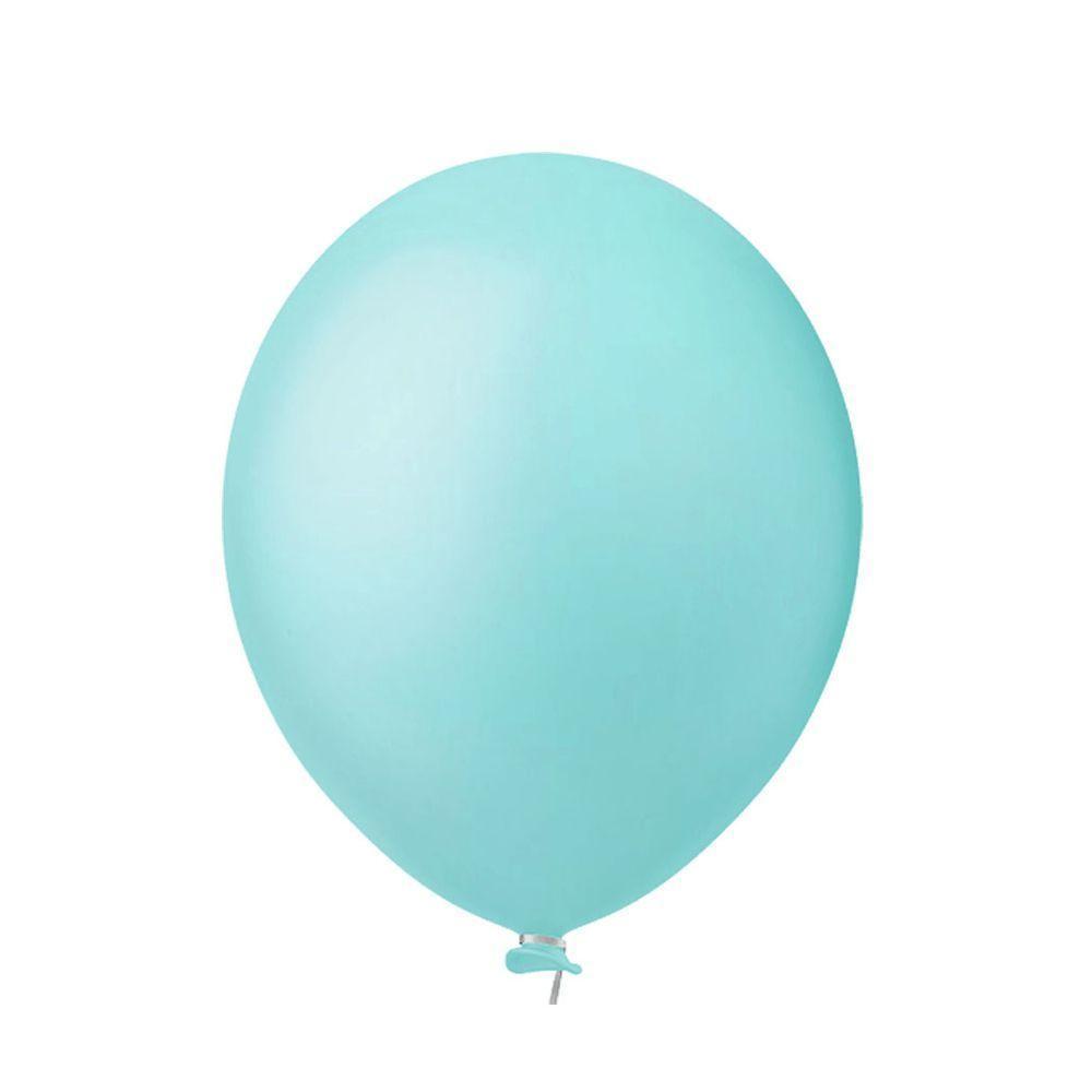 Balão Látex Azul Tiffany - 5 Polegadas - 50 Unidades - 1