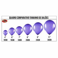 Balão Látex Violeta - 9 Polegadas - 50 Unidades - 5