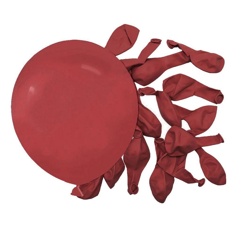 Balão Látex Marsala - 9 Polegadas - 50 Unidades - 2