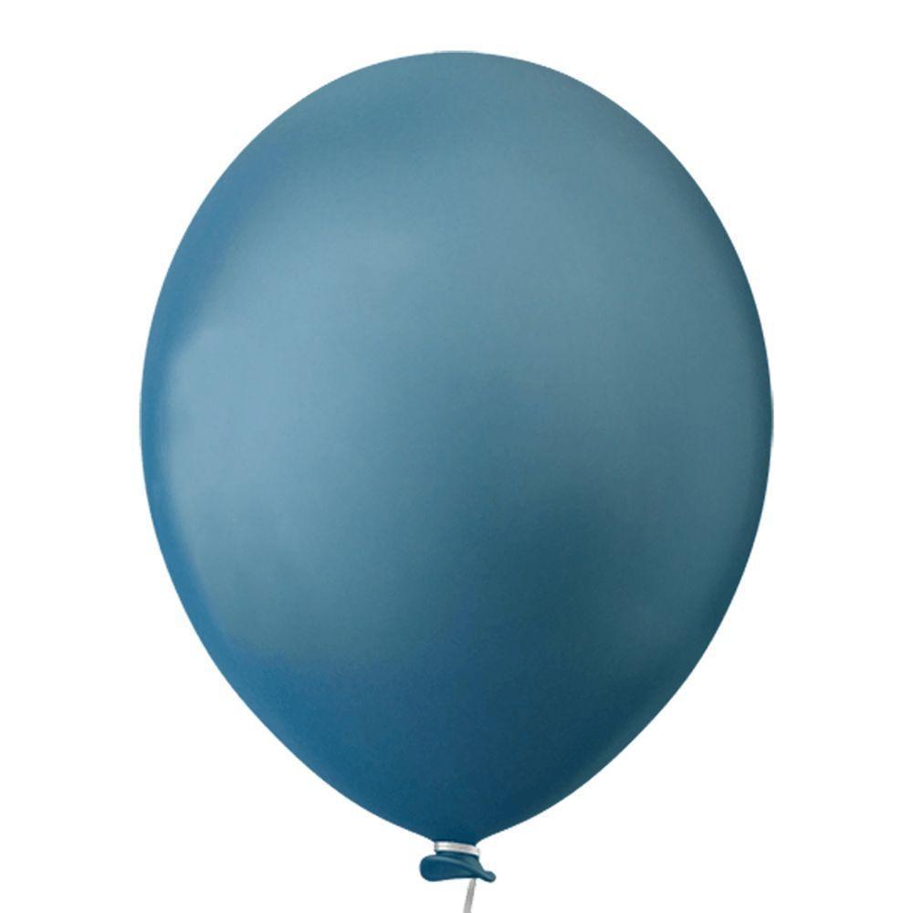 Balão Látex Azul ártico - 9 Polegadas - 50 Unidades - 1