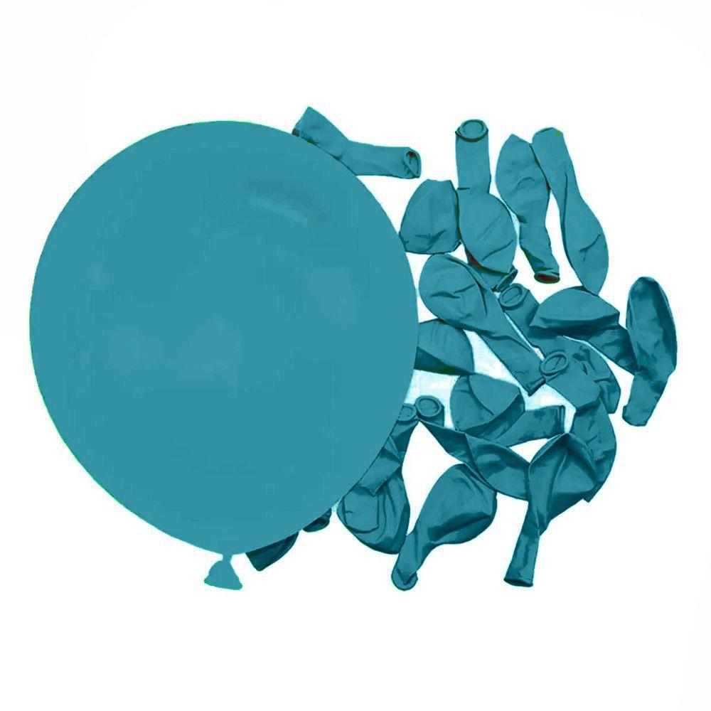 Balão Látex Azul ártico - 9 Polegadas - 50 Unidades - 2