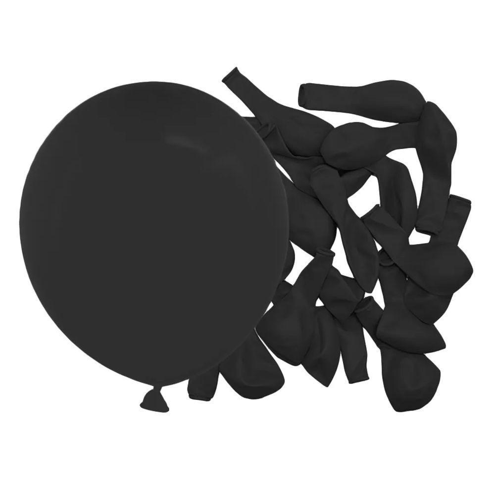 Balão Látex Preto - 8 Polegadas - 50 Unidades - 2