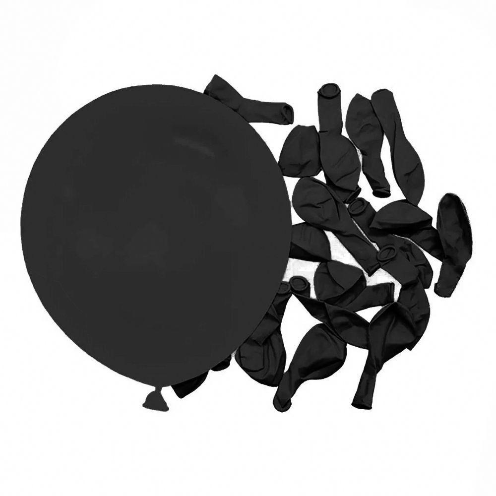 Balão Látex Preto - 9 Polegadas - 50 Unidades - 2
