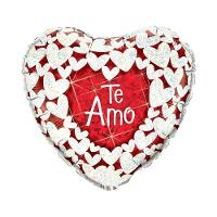 Balão Metalizado Coração Te Amo 18 Polegadas - 20 Unidades - 1