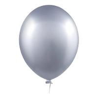 Balão Cromado Alumínio Natural - 12 Polegadas - 25 Unidades - 1