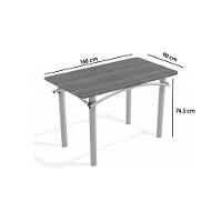 Sala De Jantar Completa Elba C/ Tampo De Madeira 160cm E 6 Cadeiras Lisboa Niquel/nogueira - Courano Marrom - Kappesberg
