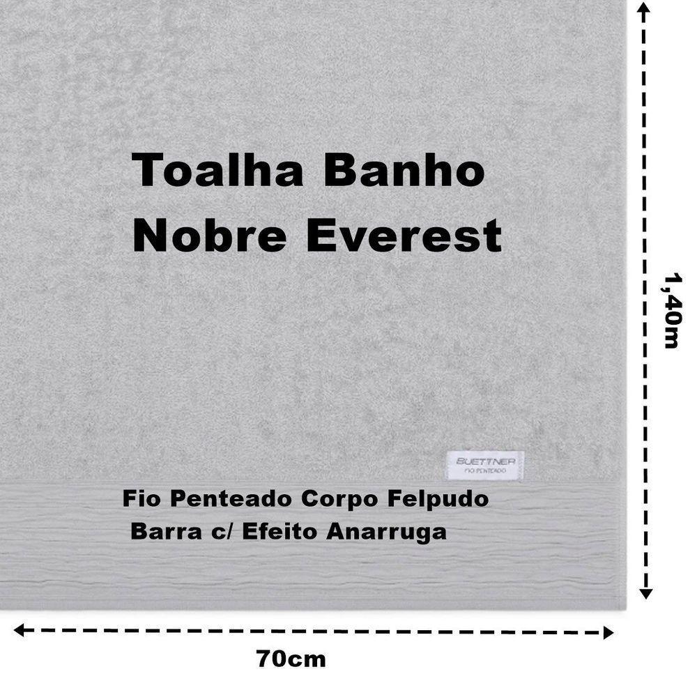 Toalha Banho Buettner Nobre 100% Algodão Fio Penteado Everest 70cm X 140m Prata - 4