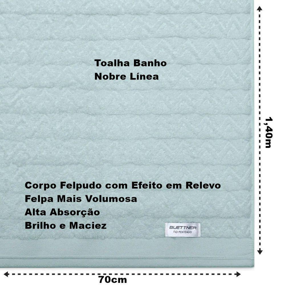 Toalha Banho Buettner Nobre 100% Algodão Fio Penteado Línea 70cm X 1,40m Mineral - 3