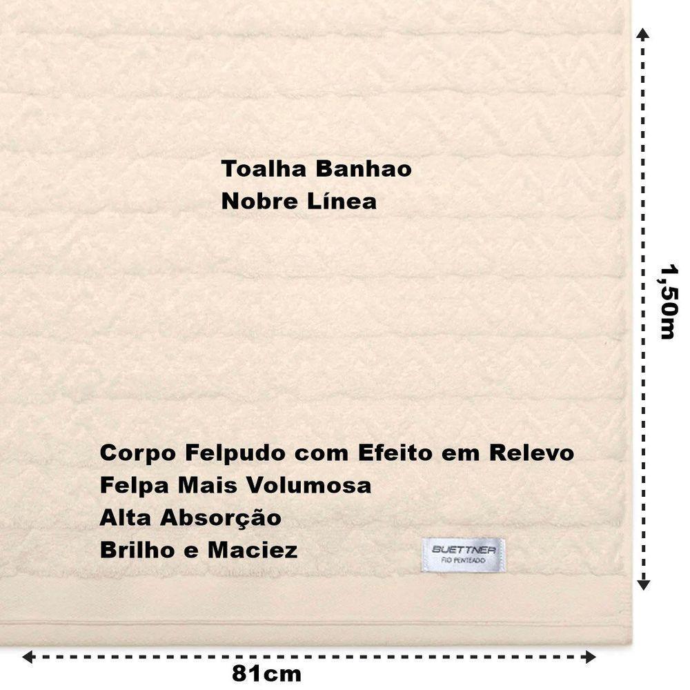 Jogo De Toalha Buettner Linea Nobre 100% Algodão Fio Penteado 5 Peças Mineral E Pérola - 5