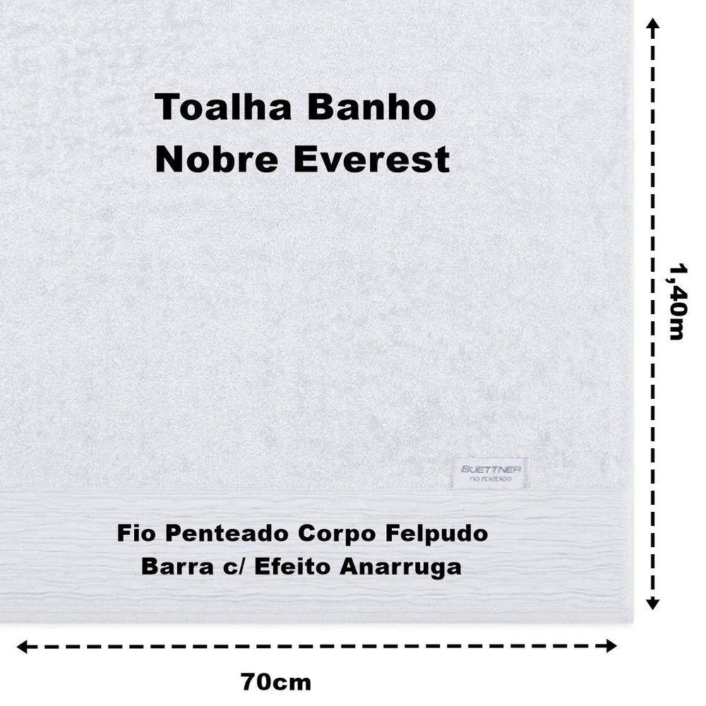 Toalha Banho Buettner Nobre 100% Algodão Fio Penteado Everest 70cm X 140m Branca - 4