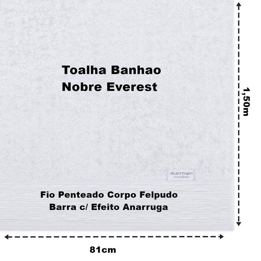 Jogo De Toalha Buettner Everest Nobre 100% Algodão Fio Penteado 5 Peças Branco - 3