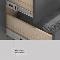 Balcão Cozinha Firenze Com Tampo 120cm E 3 Portas 2 Gavetas Avena/grafito - 5